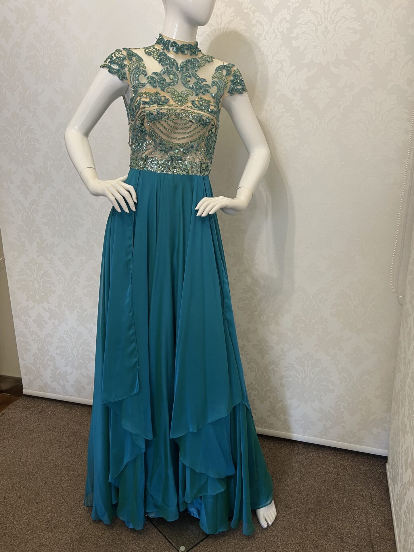 Suknia wieczorowa Turquoise Royal Glamour
