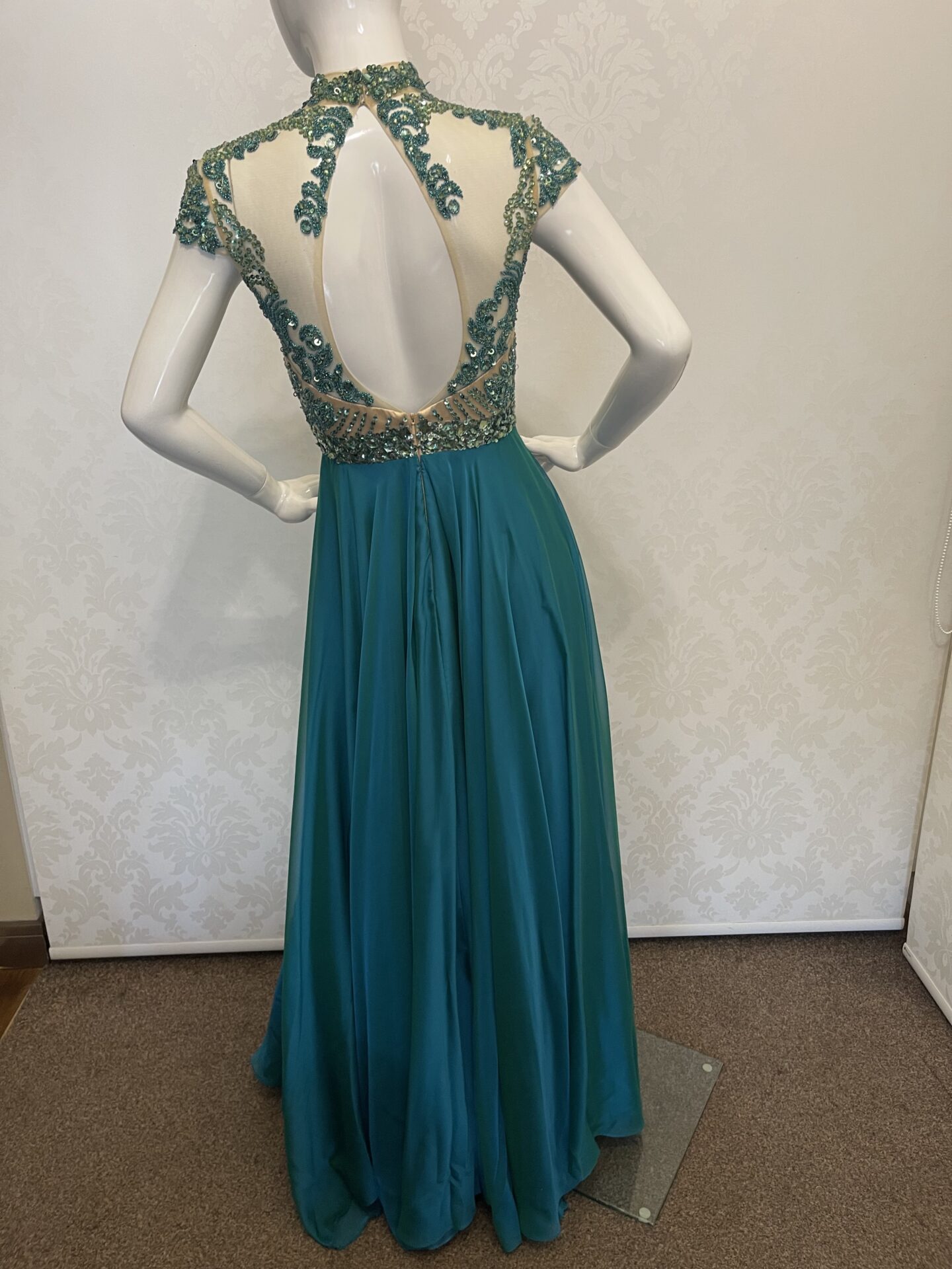 Suknia wieczorowa Turquoise Royal Glamour - obrazek 4
