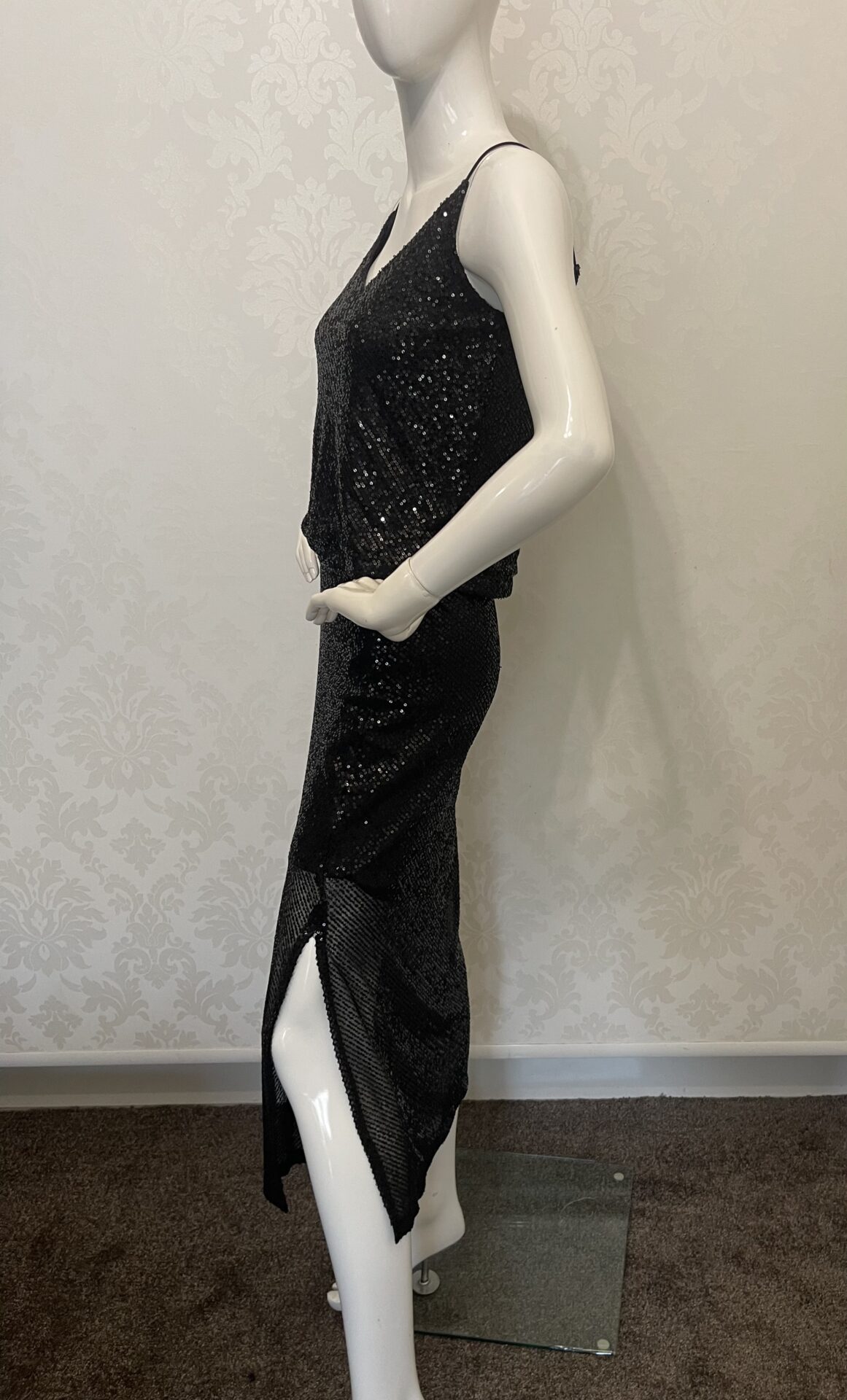 Zestaw Wieczorowy Glamour cekiny czarne - obrazek 4